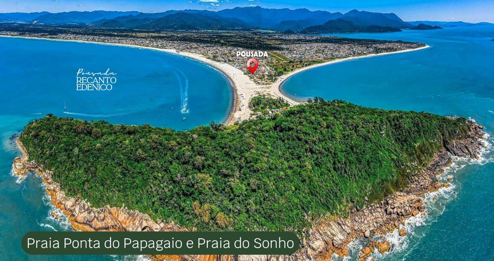Pousada Recanto Edenico - A Beira Mar Da Praia Ponta Do Papagaio, Palhoca Sc 外观 照片