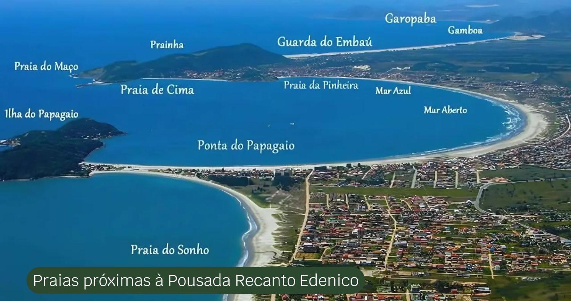Pousada Recanto Edenico - A Beira Mar Da Praia Ponta Do Papagaio, Palhoca Sc 外观 照片